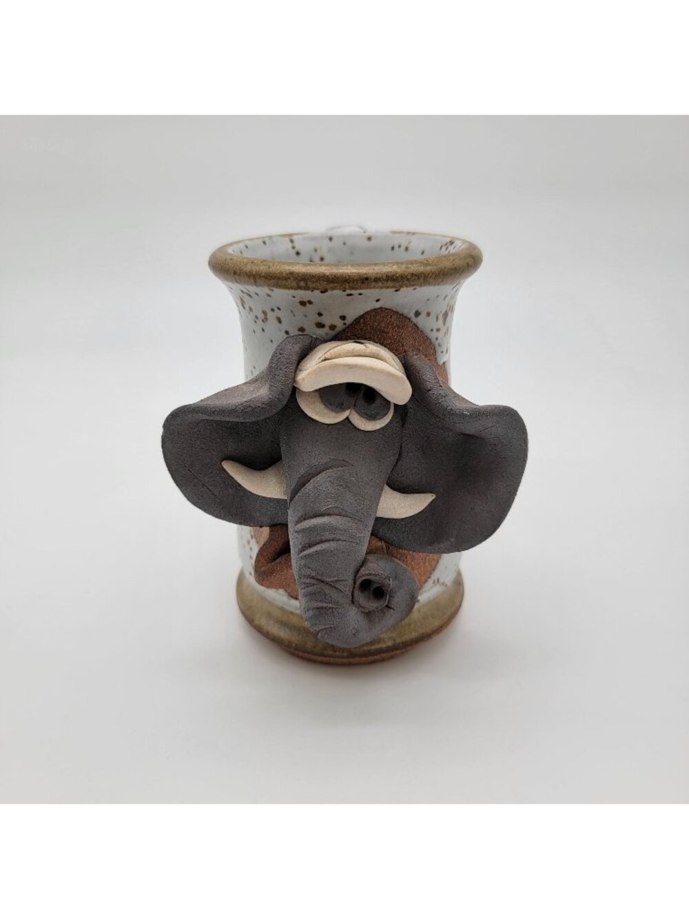 Vintage Mahon Art Pottery Elephant Ugly Face Stoneware Mug